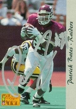 Sports Memorabilia Patrick Bates Autographed Football Card (Texas A&M) 1993 Pro Line Classic No.134