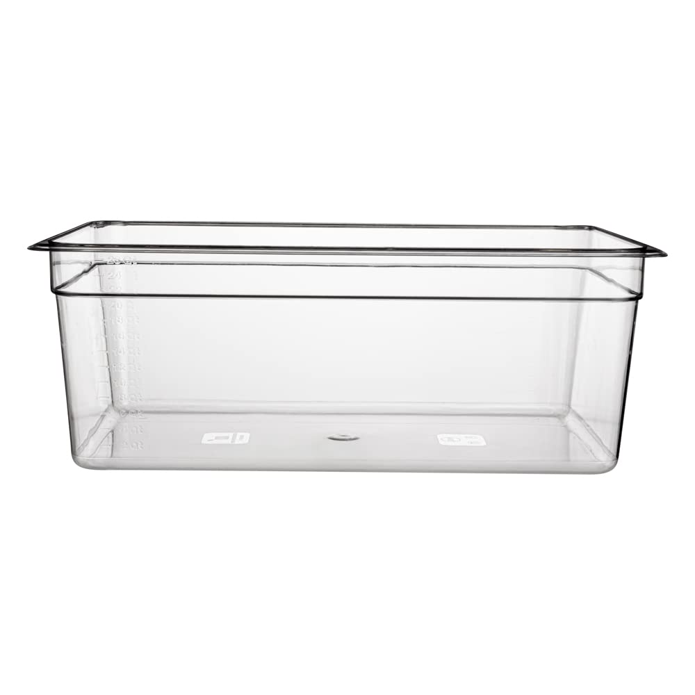 Restaurantware-Full Size Food Storage Containers, 10 8 Inch Deep Proofing Boxes - Rectangle, Graduated Measurements, Clear Plastic Food Grade Storage Containers, Dishwashable, Lids Sold Separately