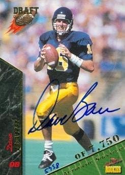 Autograph Warehouse 65058 Dave Barr Autographed Football Card California 1995 Signature Rookies No. 6