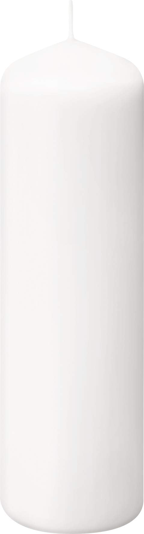 BOLSIUS 6 White Pillar Candles Bulk - 3x9 Inches Candle Set - 116+ Hours Clean Burning - No Palm Oil - 0% Animal Fat - Premium European Quality - Unscented Dripless Any Occasion Pillars