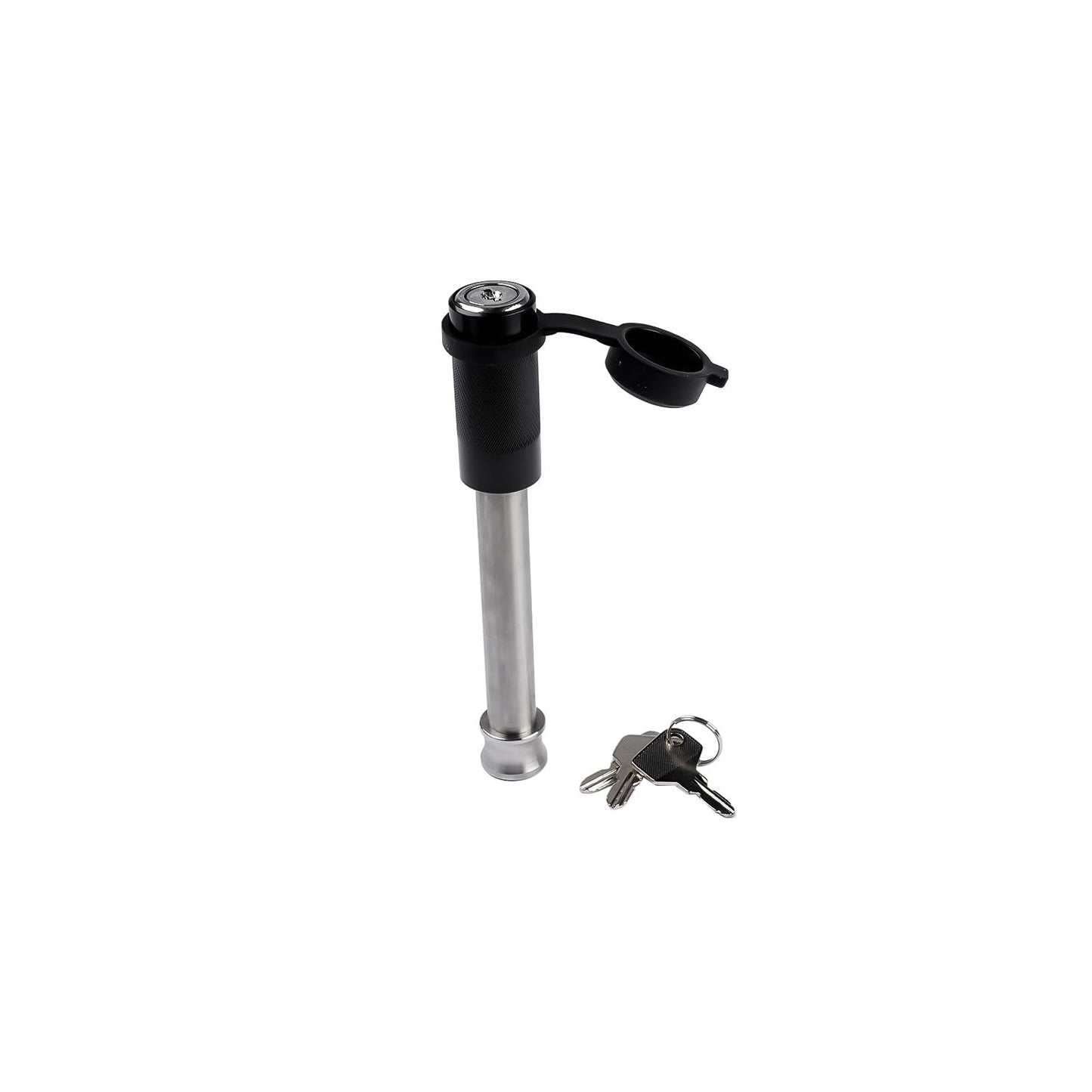 Lamerto Adjustable Trailer Hitch Ball Mount for 2.5-Inch Receiver, 10-Inch Drop/Rise Hitch 18500LBS, 2" and 2-5/16" Balls, with 2 latches Locks, Silver