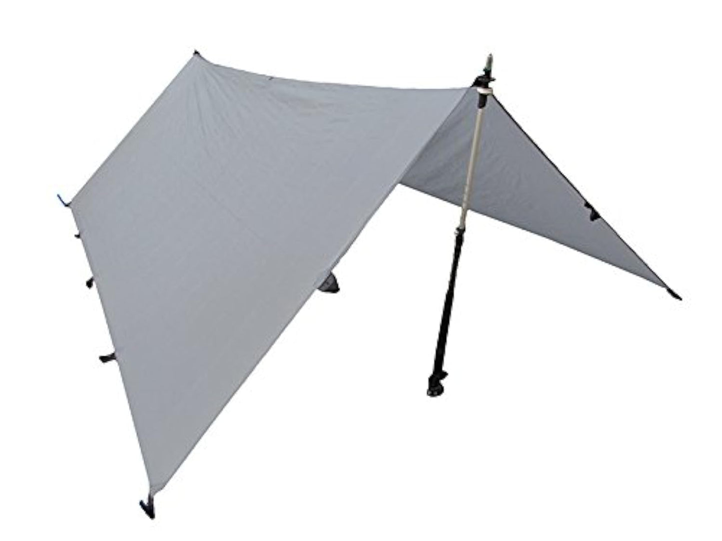 LiteOutdoors Silnylon Tarp - 13.9 Oz. - Ultralight Backpacking Tarp or Hammock Shelter (Grey, 10' x 10')