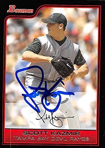 Sports Memorabilia Autograph Warehouse 247592 Scott Kazmir Autographed Baseball Card - Tampa Bay Rays 2006 Bowman - No. 22