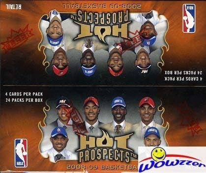 2008/09 Fleer Hot Prospects NBA Basketball HUGE Factory Sealed 24 Pack Retail Box with AUTOGRAPH or MEMORABILIA! Look for RCs & Autos of Russell Westbrook Kevin Love Derrick Rose & More! WOW