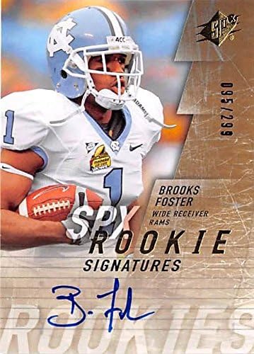 Autograph Warehouse 444579 North Carolina Central University 2009 Upper Deck Rookie 161 Brooks Foster Autographed Football Card