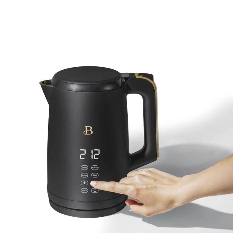 Beautiful 1.7 Liter One-Touch Electric Kettle, by Drew Barrymore (Black Sesame)