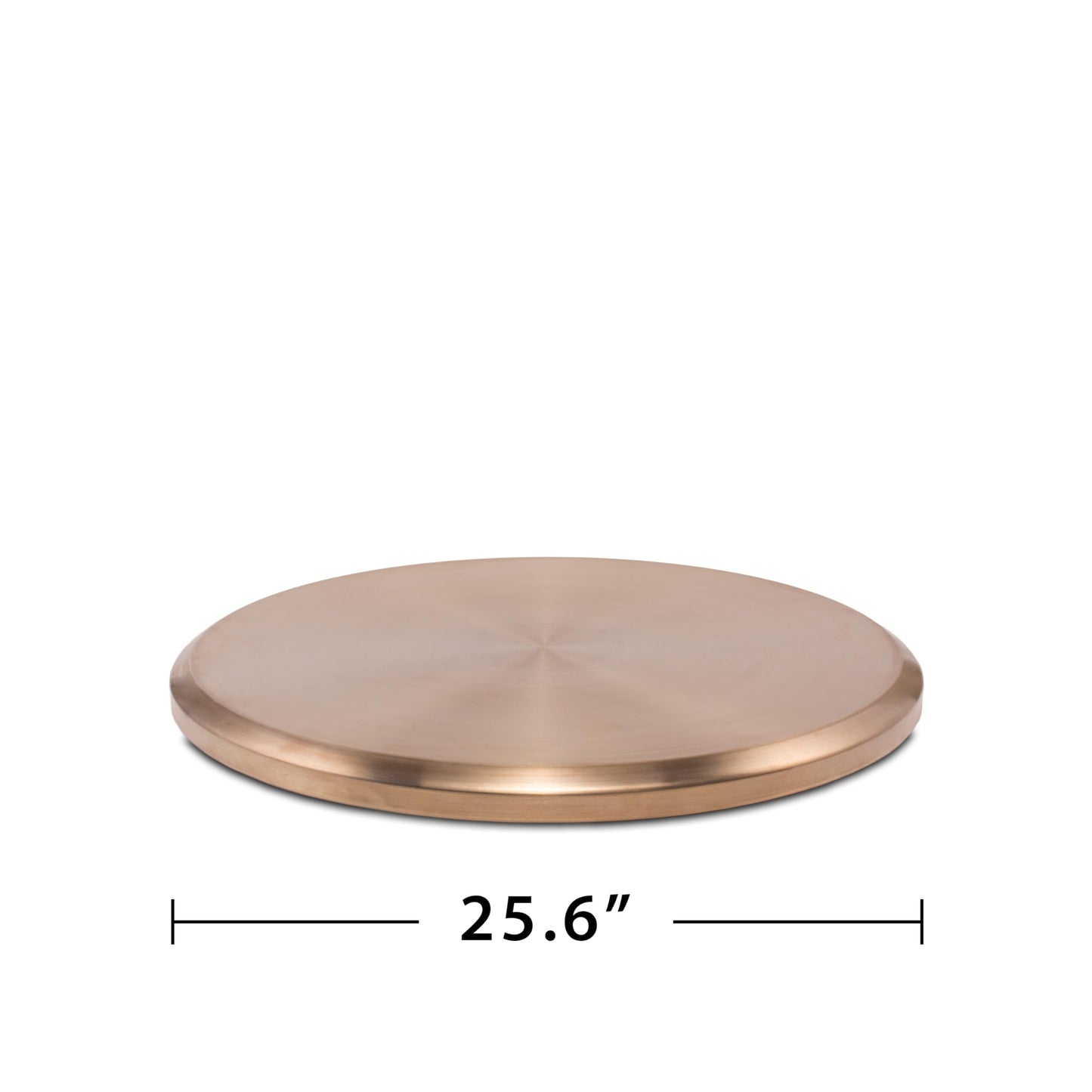 TIKI Patio & Celebration Tabletop Fire Pit Cover – 25.6" Durable Stainless Steel Lid – Weather-Resistant Outdoor Fire Pit Protection – Converts Fire Pit into Table – Patio & Backyard Accessory, Gold