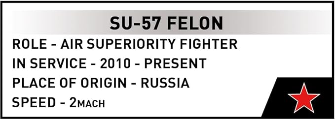 COBI Armed Forces SU-57 Felon Plane Building Set 928 Pieces