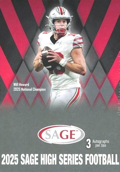 2025 Sage Football HIGH Series EXCLUSIVE Factory Sealed Blaster Box with (3) AUTOGRAPHS & (60) ROOKIE Cards! Look for RC & Autos of Cam Ward Mathew Golden Ashton Jentry Dillon Gabriel &