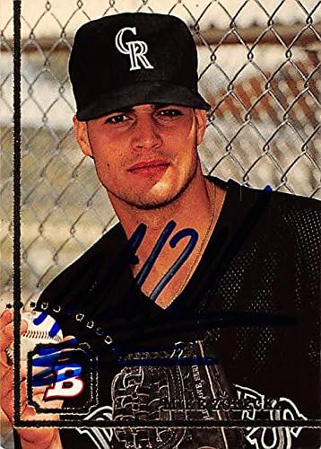 Sports Memorabilia Autograph Warehouse 291583 1994 Bowman Mike Zolecki Autographed No.404 Baseball Card - Colorado Rockies FT