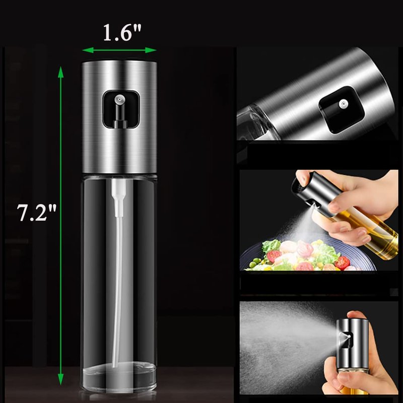 Wayeept Olive Oil Sprayer for Cooking Oil Spritzer Mister for Air Fryer Canola Vinegar Vegetable Oil Portable Mini Bottle Kitchen Gadgets for BBQ/Pan/Salads/Baking (1 Pack)