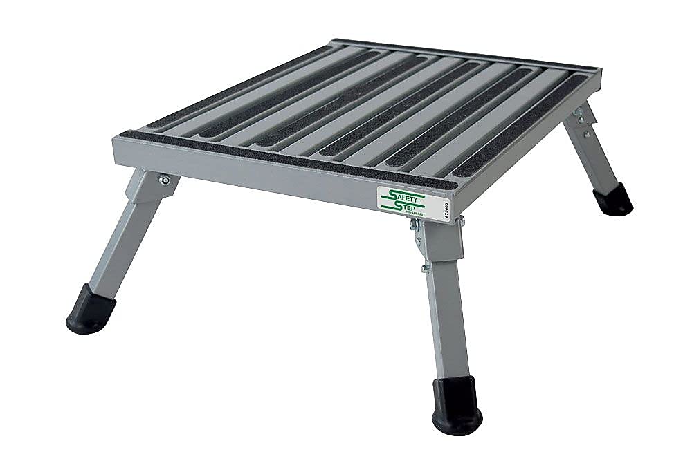 Safety Step F-08C S Silver 14.5" x 19" Large Folding Step