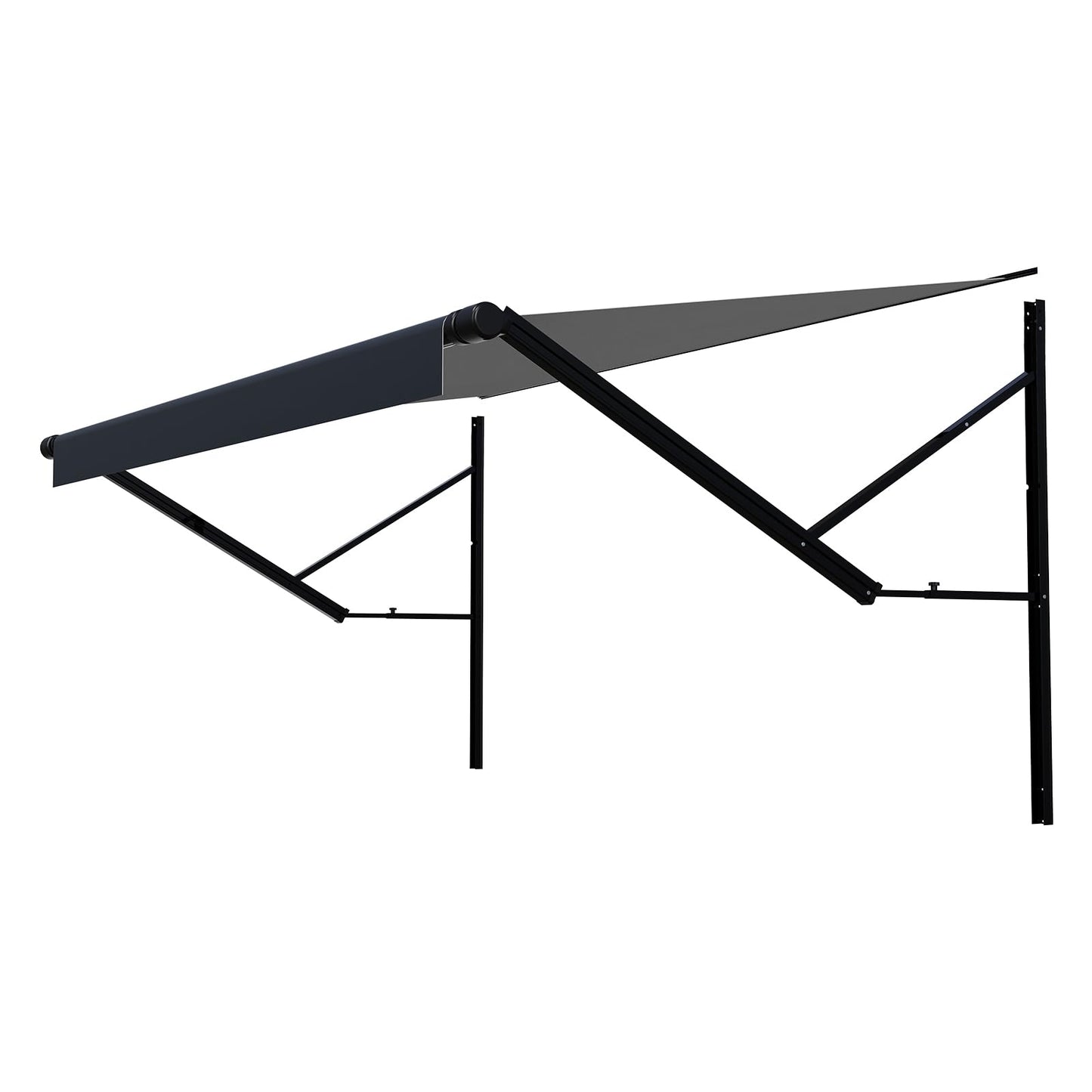 VEVOR Motorized RV Awning Complete Kit, 10' Retractable Awning with Aluminum Alloy Frame, Outdoor Trailer Awning, Fit for Most RVs(Black Fade)