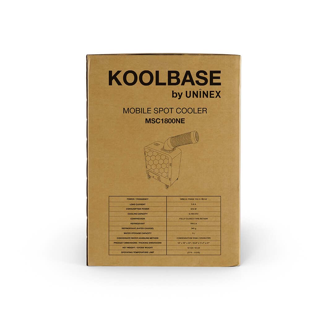 KoolBase MSC1800NE Indoor/Outdoor Mobile Spot Cooler, 6,100-BTU, R410A Refrigerant