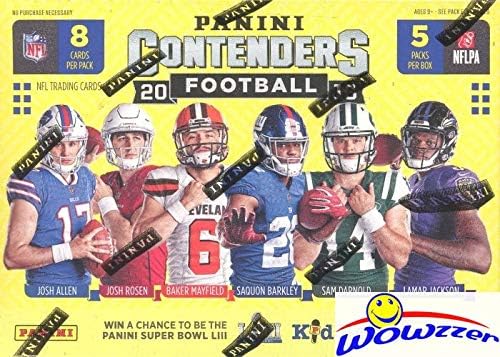 2018 Panini Contenders NFL Football EXCLUSIVE Factory Sealed Retail Box with AUTOGRAPH or MEMORABILIA Card! Look for RCs & Autos of Baker Mayfield Saquon Barkley Sam Darnold & Many More! WOW