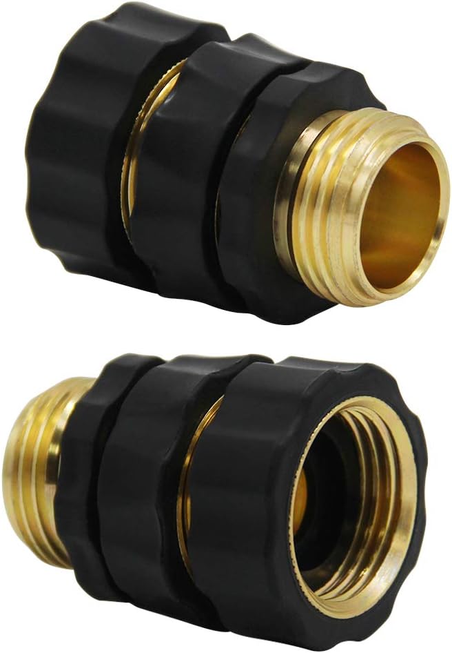 Twinkle Star Garden Hose Fitting Quick Connector Set - 3/4 Inch Male & Female Adapters (4 Pack)