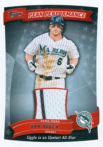 Autograph Warehouse 343440 Dan Uggla Player Worn Jersey Patch Baseball Card - Florida Marlins 2010 Topps Peak Performance No. PPR-DU