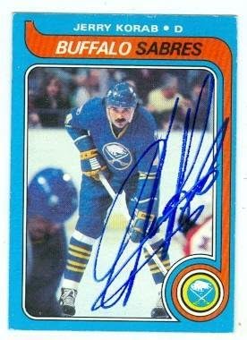 Sports Memorabilia Autograph Warehouse 224093 Jerry Korab Autographed Hockey Card - Buffalo Sabres 1978 Topps - No. 74
