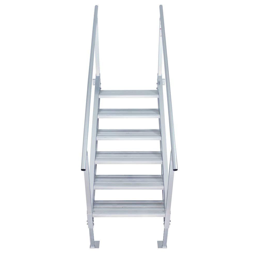 Extreme Max 3005.4281 Jumbo-Tread Universal Mount Dock Stairs with Railing - 6-Step