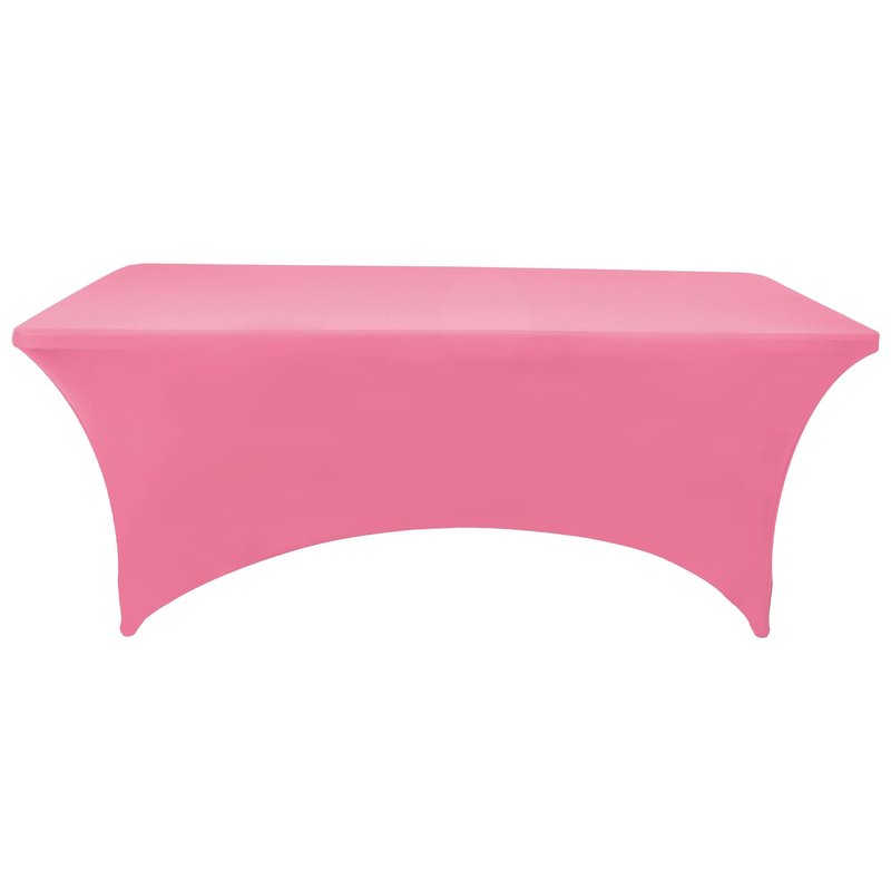 ZarzaaSik 6-Pack 4ft Spandex Table Covers for Rectangular Folding Tables - Wrinkle Resistant Stretch Tight Table Cloths - Ultimate Fitted Table Protector for Parties, Trade Shows, and Wedding