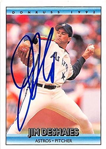 Sports Memorabilia Autograph Warehouse 247926 Jim DeShaies Autographed Baseball Card - Houston Astros 1992 Donruss - No. 515