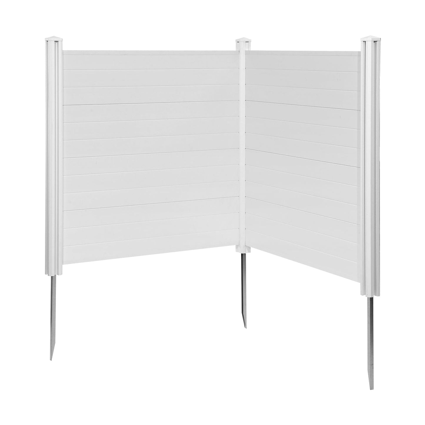 VEVOR Outdoor Privacy Screens, 50" W x 50" H Air Conditioner Fence, Pool Equipment Enclosure, Horizontal Vinyl Privacy Fence, Perfect to Enclose Trash Can and A/C Units (2-Panel)