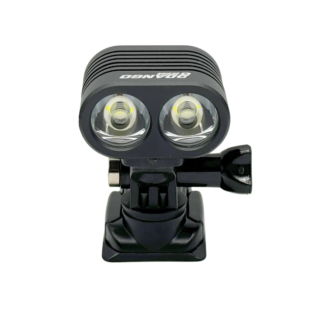 Dango Design Navigator Helmet LED Trail Light | 2,100 Lumen Rated Cree LEDs | Digital Readout Battery | Dirt Bike, Motocross, Mountain Bike, Enduro, ATV, Motorcycle, Snowmobile, Camping Headlamp
