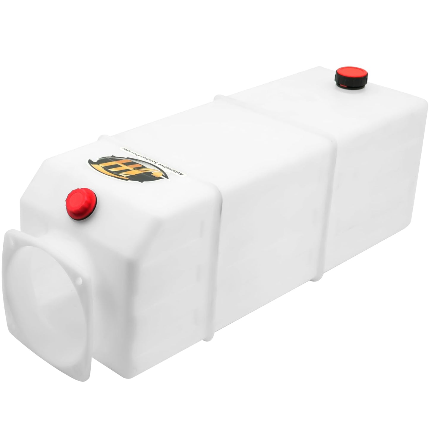 13 Quart Poly Power Unit Reservoir for Hydraulic Systems, Polyethylene Flat Bottom Utility Fluid Tank for Dump Trucks Trailers RVs Boats