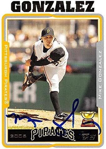 Sports Memorabilia Autograph Warehouse 244498 Mike Gonzalez Autographed Baseball Card - Pittsburgh Pirates FT 2005 Topps All Star Rookie Cup - No. 454