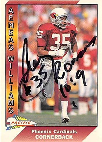 Sports Memorabilia Autograph Warehouse 302326 1993 Aeneas Williams Autographed No.388 Football Card - Arizona Cardinals
