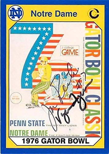 Sports Memorabilia Autograph Warehouse 291255 1990 College Collection Joe Restic & Vagas Ferguson Autographed Trading Card - Notre Dame Fighting Irish