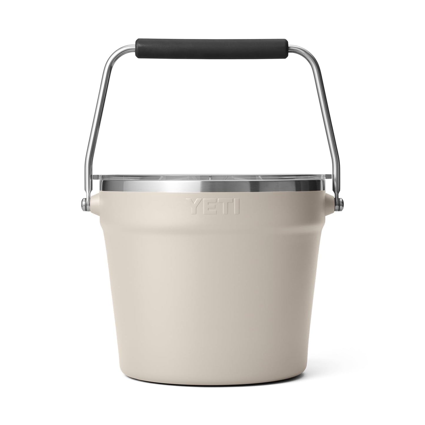 YETI Rambler Beverage Bucket, Double-Wall Vacuum Insulated Ice Bucket with Lid, Cape Taupe