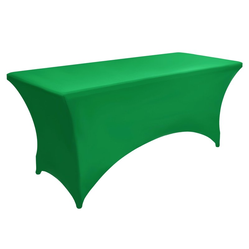 ZarzaaSik 2-Pack 8ft Spandex Table Covers for Rectangle Folding Tables - Washable Elastic Tablecloth - Ultimate Fitted Table Protector for Birthday Parties, Trade Shows, Banquet