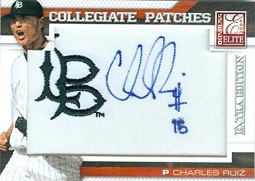 Sports Memorabilia Autograph Warehouse 291409 2009 Donruss Collegiate Patches Charles Ruiz Autographed No.43 Baseball Card - Long Beach State