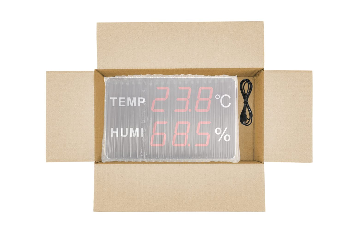 Industry Rated High Accuracy Large 5-Inch LED Display Thermometer & Hygrometer