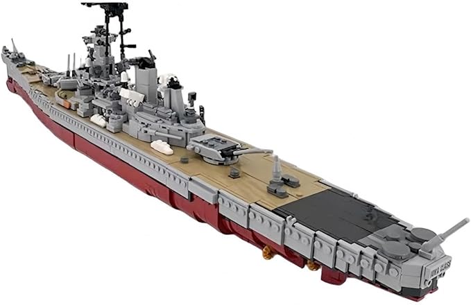 USS Missouri Aircraft Carrier Battleship Building Toys Set WW2 Navy Warship Battleship Building Set Military Building Block Set for Teens and Adults Army Toy for Collectors(2631 PCS)