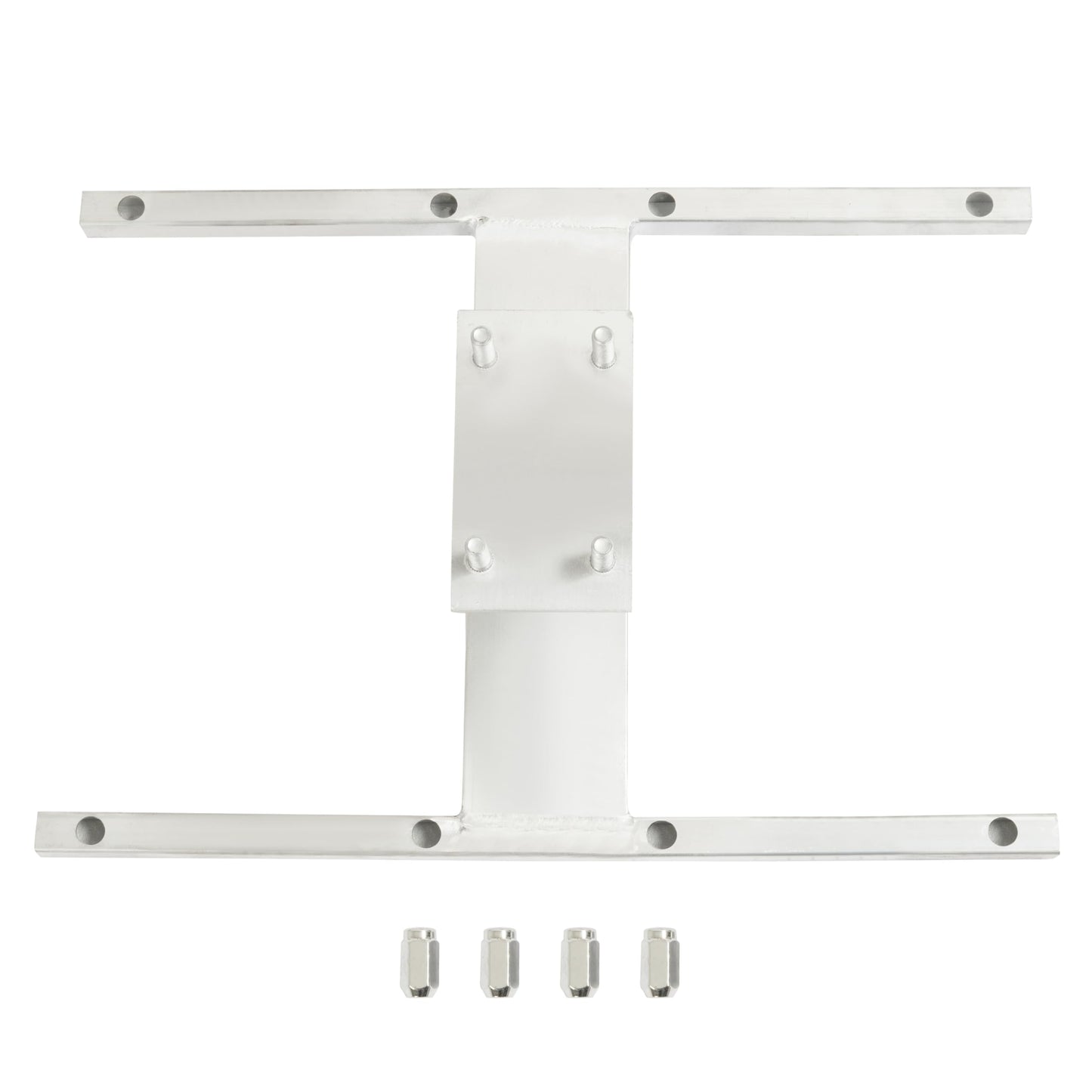 ALMULOO H-Mount Spare Tire Carrier Compatible with 6 Lug 16" Stud Spacing Wheel Trailer Aluminium Silvery Screw Mount
