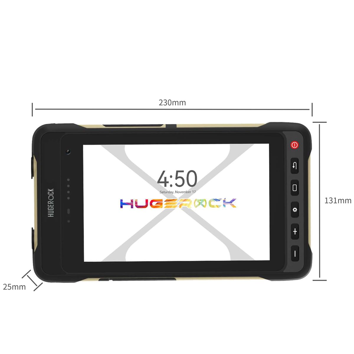 HUGEROCK X70 Rugged Android Tablet 7 Inch - 2600nits High Brightness GPS Tablet for Motorcycle Navigation, Waterproof Shockproof Outdoor Android 13 Tablets, 8GB+128GB, RS232, SMA External Antenna