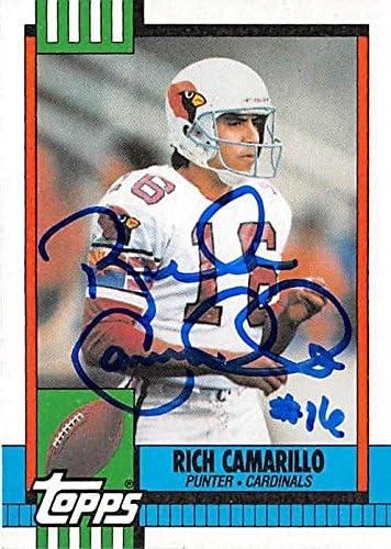 Sports Memorabilia Autograph Warehouse 302356 1990 Rich Camarillo Autographed No.436 Football Card - Phoenix Cardinals