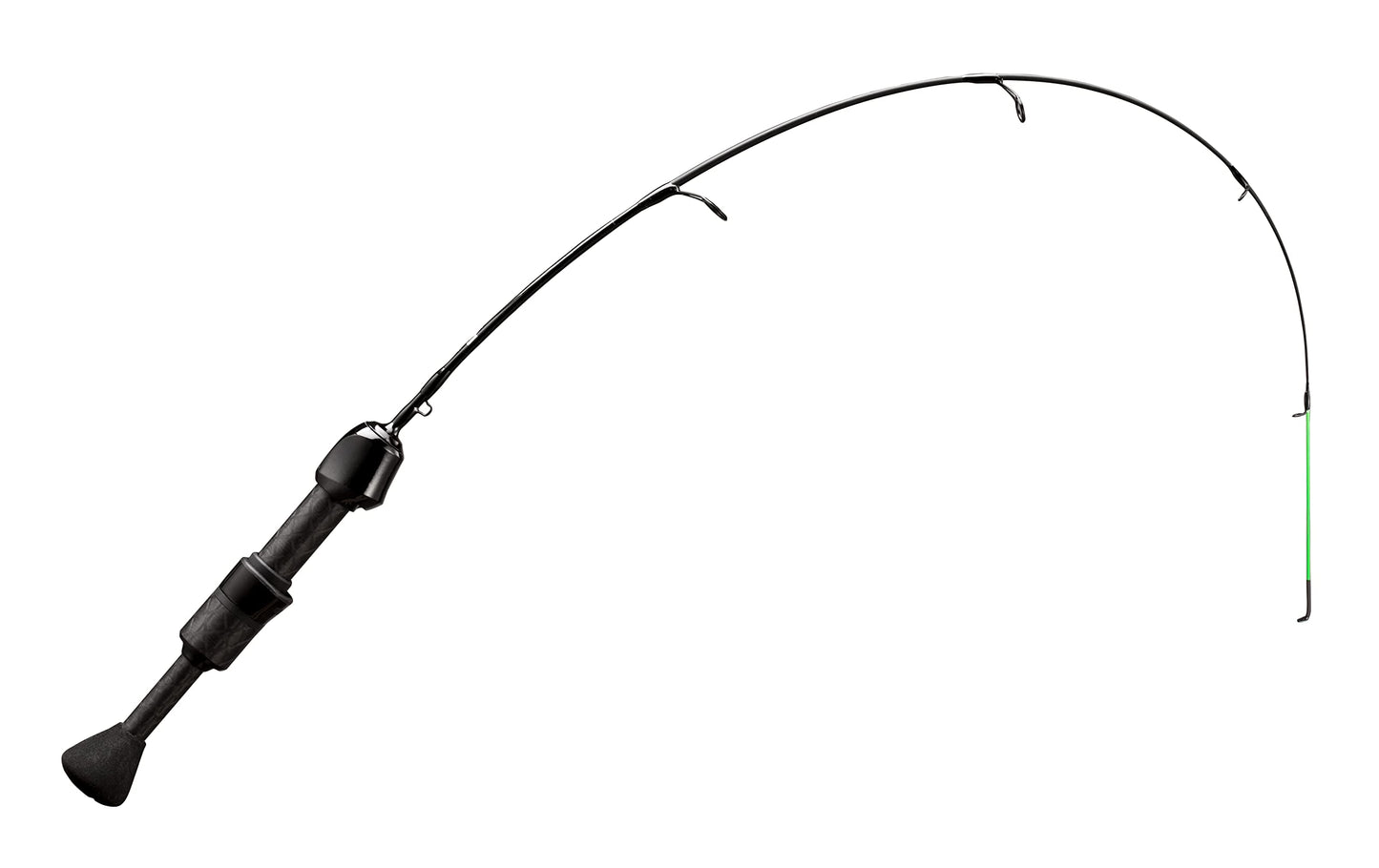 13 FISHING - The Snitch Pro/Freefall Ghost - Inline Ice Fishing Combo - 23" with Flex-Core Quick Action Tip - Left Hand Retrieve - SNPFF-23-LH Black