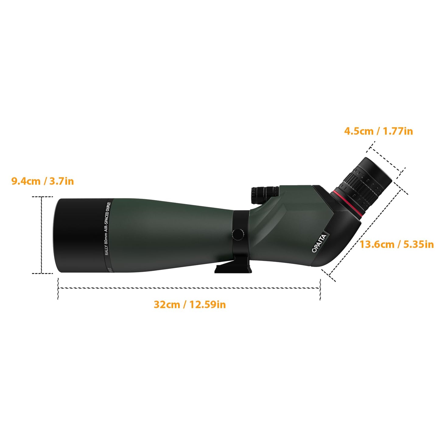 opaita 25-75x80 Spotting Scope for Target Shooting - HD Waterproof Scope for Hunting Bird Watching Wildlife Observation - High Powered Spotter Scope with BAK4 Prism Tripod & Phone Adapter
