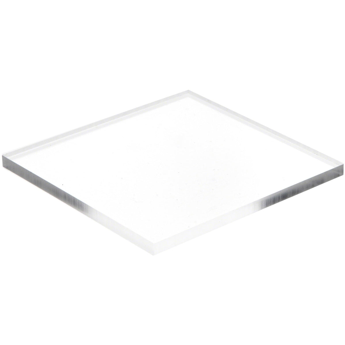 Plymor Clear Acrylic Square Polished Edge Display Base, 4" W x 4" D x 0.25" H
