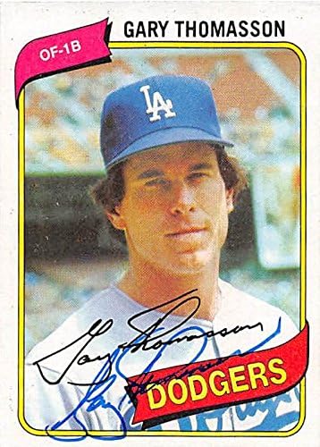 Sports Memorabilia Autograph Warehouse 245970 Gary Thomasson Autographed Baseball Card - Los Angeles Dodgers 1980 Topps - No. 127