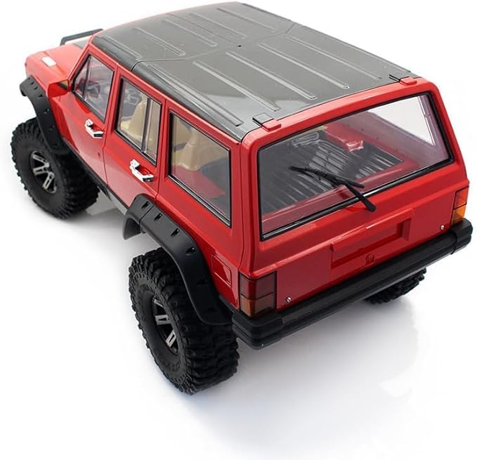 RC Car Hard Body Shell Kit313mm Wheelbase Cherokee Body Car Shell for 1/10 RC Crawler Axial SCX10 & SCX10 II 90046 90047 TRX4 Kit (Red)