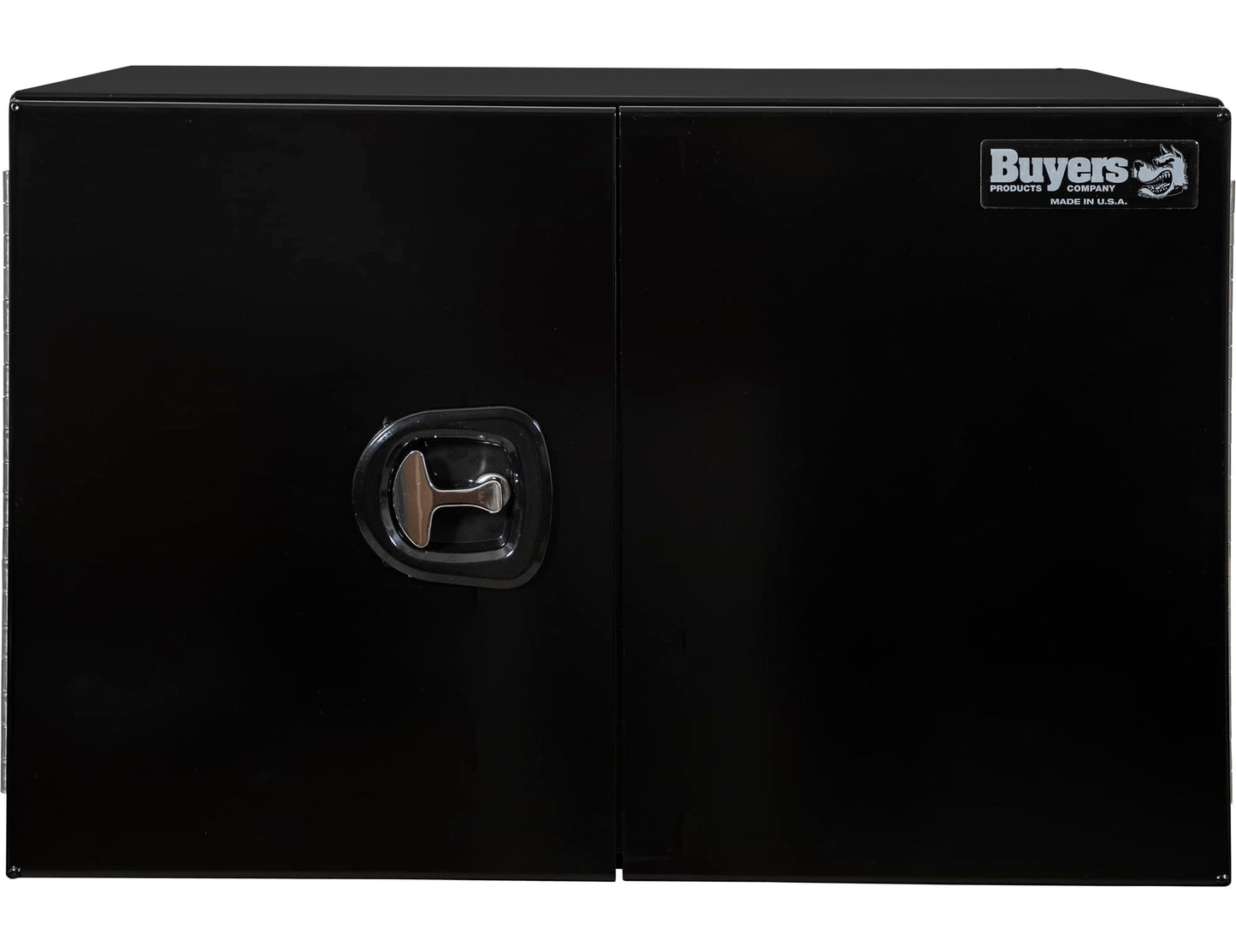 Buyers Products 1705835 Underbody Tool Box With Barn Door, 24x24x36 Inch, Black Powder-Coated, Made in USA, .100 inch Smooth Aluminum, 3-Point Locking, Truck Storage Toolbox For Work Vehicles