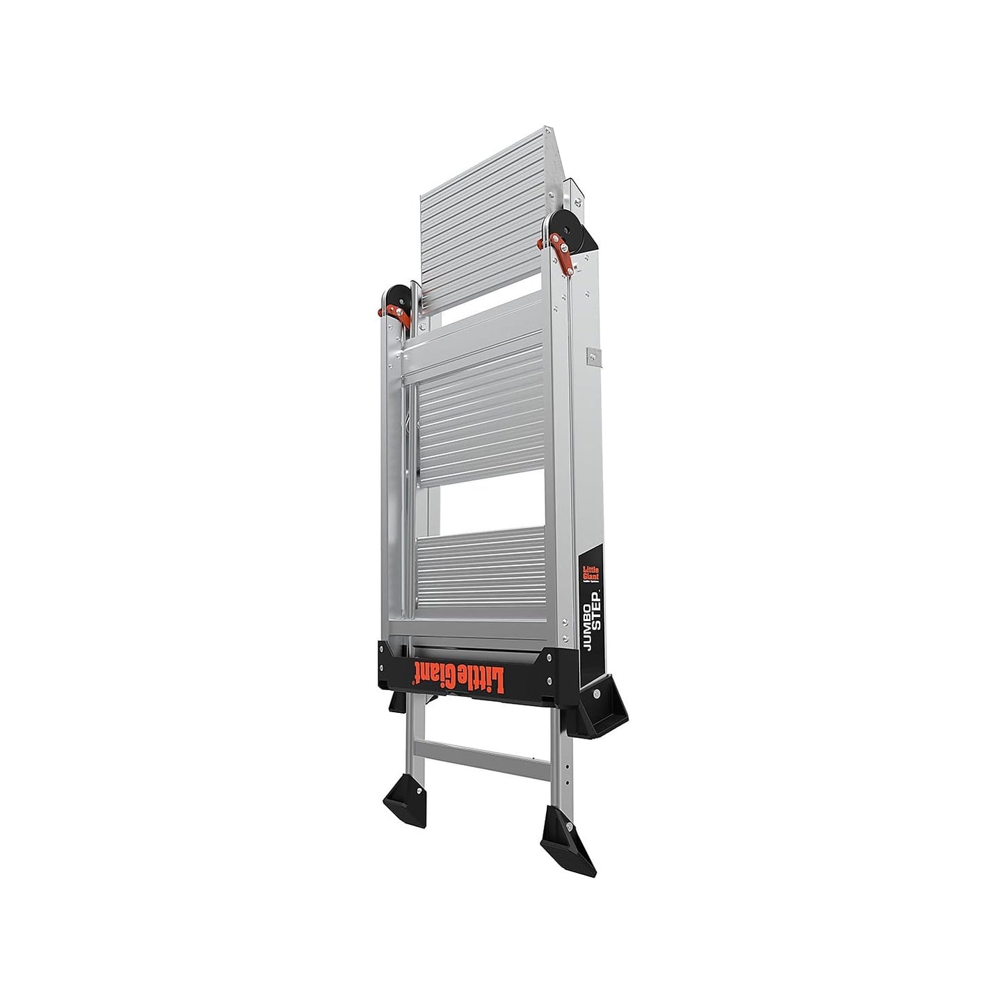 Little Giant Ladders Jumbo Step Stool with Handrail, 3-Step, Lightweight, Aluminum, 375 lb Load Capacity, Type 1AA, 8.7-Ft Reach Height, with Tool Tray, Platform Steps (11903)
