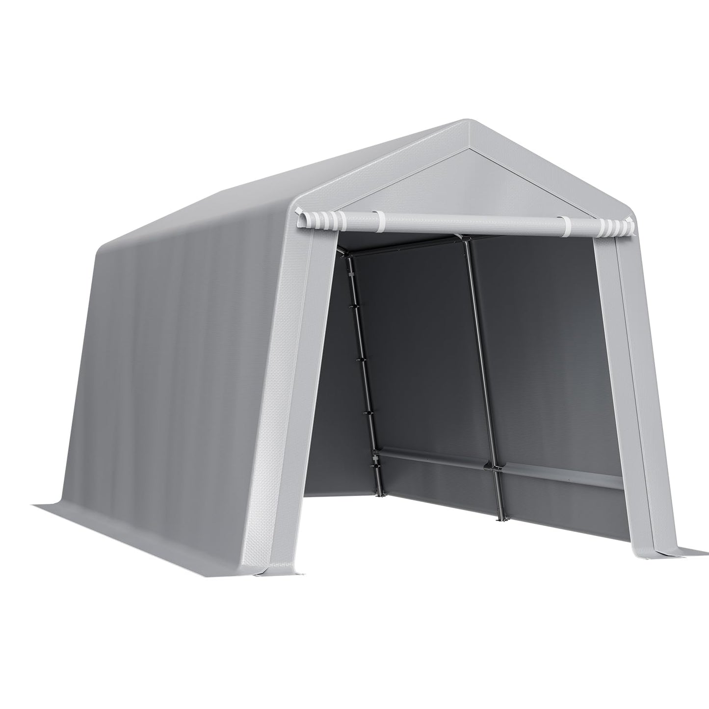 VEVOR Portable Outdoor Storage Shelter Shed, 8 x 14 x 7.6 ft Heavy Duty Instant Storage Tent Garage Sheds with Roll-up Zipper Door for Motorcycle, Bike, Garden Tools