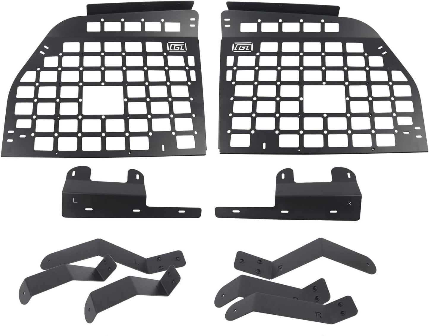 for Toyota Sequoia 2008-2022 Modular Storage Panel Shelf Rear Trunk Luggage Molle Panel Luggage Carrier Trunk Organizer Aluminum Alloy (Side Panels)