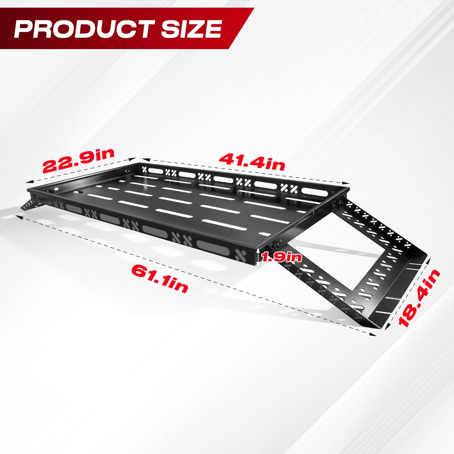 SYHVU Rear Trunk Cargo Rack Basket Tray for 2007-2026 Jeep Wrangler JK JL 4-Door Hardtops, Interior Luggage Storage Carrier Organizer for Camping & Off-Road Gear, Heavy-Duty Steel Shelf