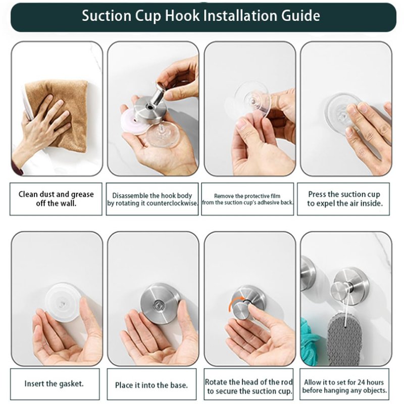 Suction Cup Hooks for Wreaths on Glass,Wreath Hangers for Front Door,2026 Upgraded Drill-Free Suction Cup Hooks for Over The Door/Glass Window/Bathroom Christmas Decor,Reusable Holder(2pcs silver)
